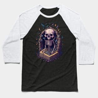 Dark Garden Skeleton Baseball T-Shirt